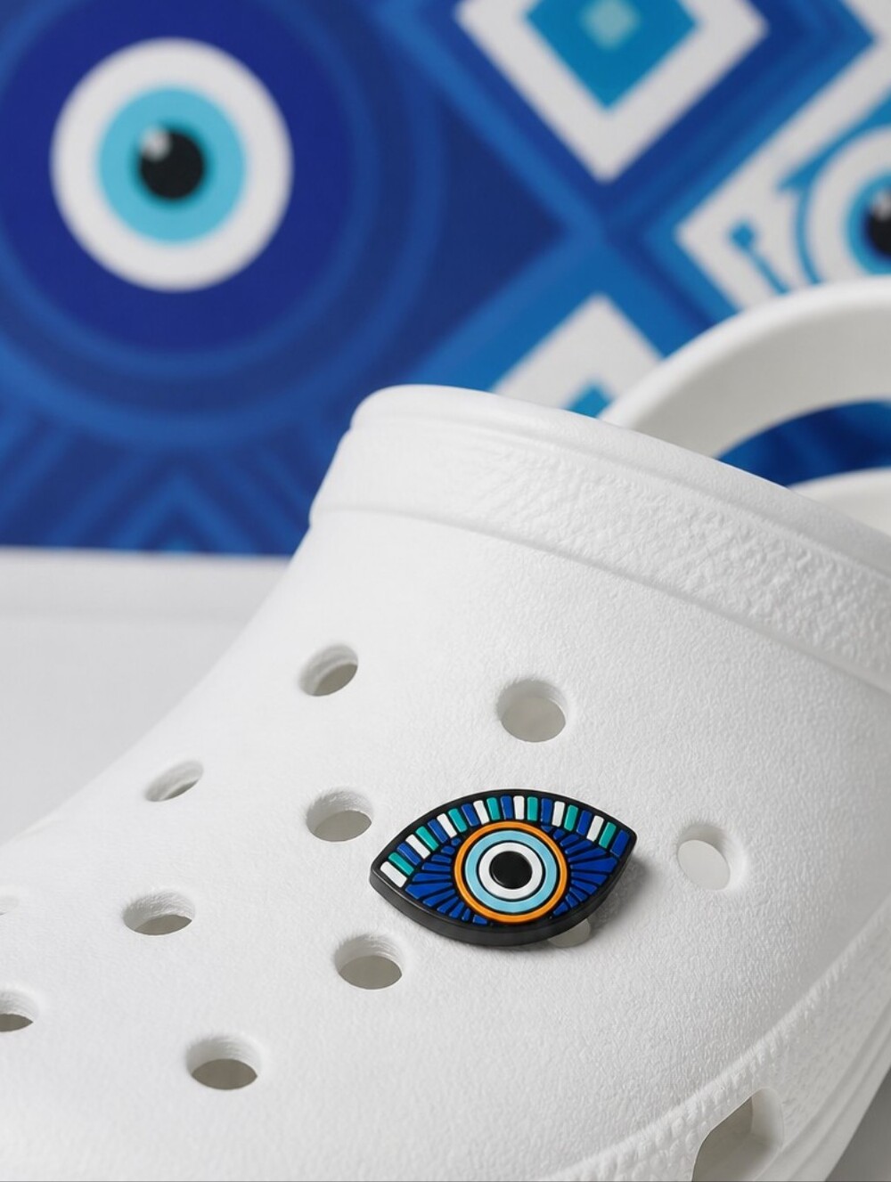 Evil Eye Croc Shoe Charm Nazar Protection Lucky Talisman Eye Shape Jibbitz Style